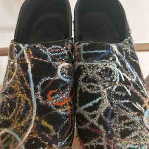 Dansko clogs-unique yarn design pattern